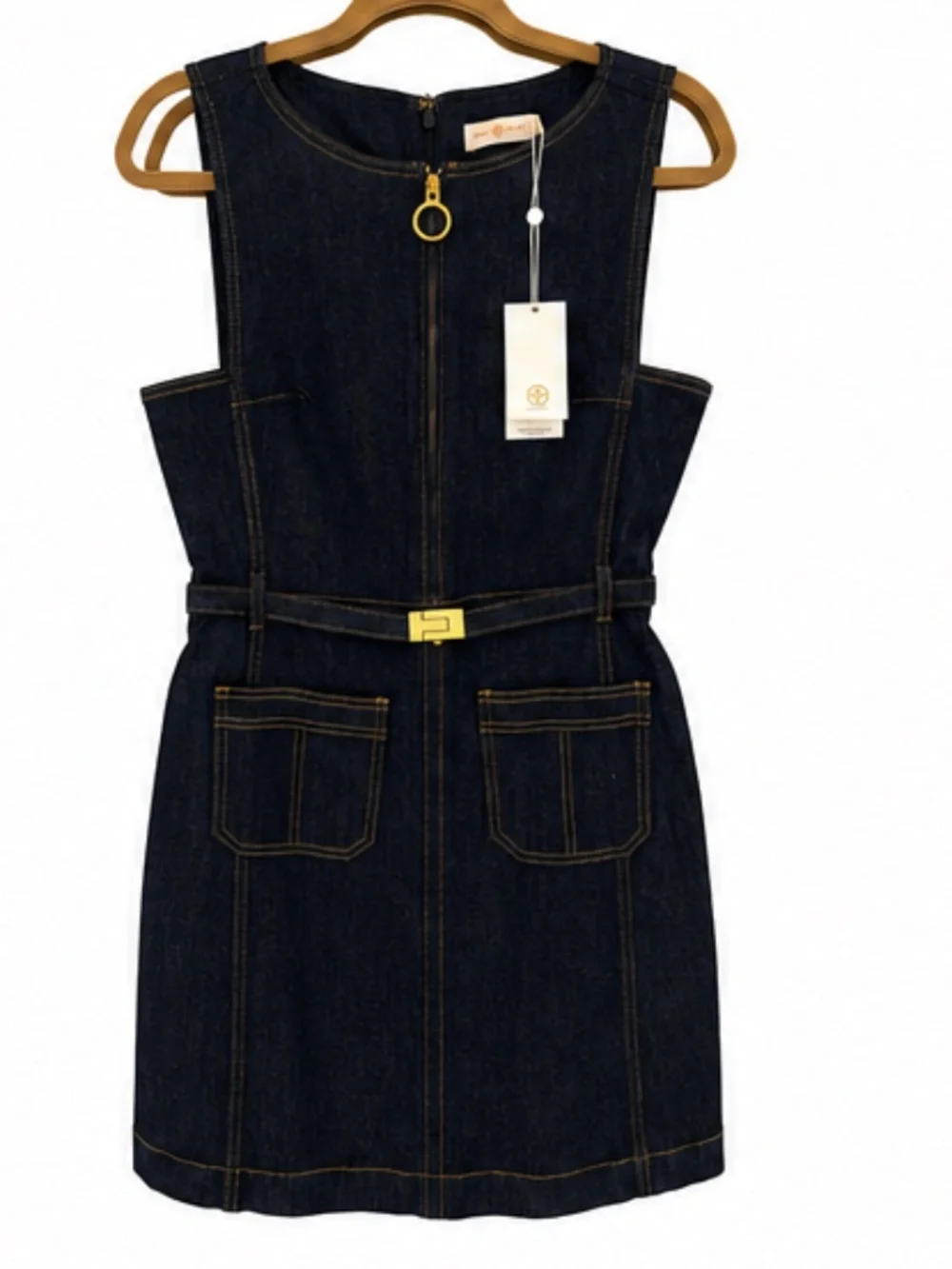 Tory Burch Zip-Front Denim Dress - size 6